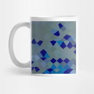 Blue Pigment Abstract Low Polygon Background Mug